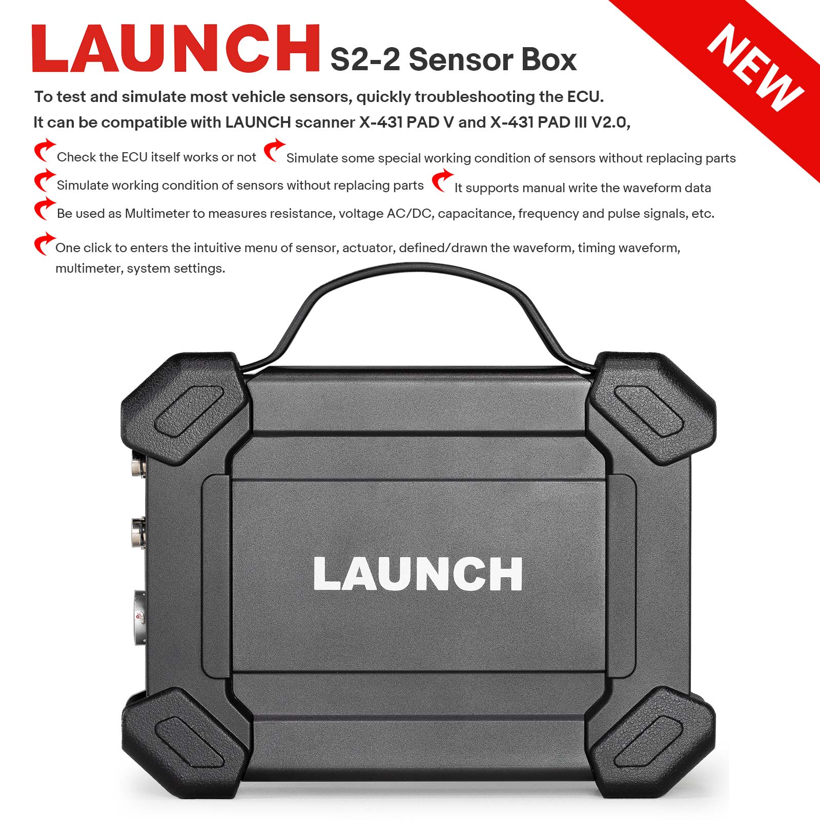Launch X431 Sensorbox S2-2 DC USB Oscilloscope 2 Channel for X431 PAD V/PAD VII - Image 3